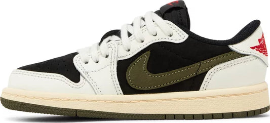 AIR JORDAN x TRAVIS SCOTT - Nike Air Jordan 1 Retro Low OG SP Olive x Travis Scott Sneakers (Kids - PS)