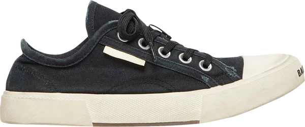 BALENCIAGA - BALENCIAGA Paris Low Destroyed Black White Sneakers (Unisex)