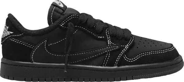 AIR JORDAN x TRAVIS SCOTT - Nike Air Jordan 1 Retro Low OG SP Black Phantom x Travis Scott Sneakers (Kids - PS)