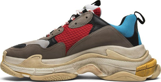 BALENCIAGA - BALENCIAGA Triple Blue Red Sneakers (2018 Version With Tongue Tag)