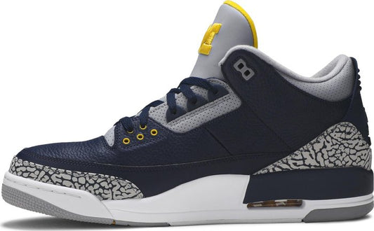NIKE x AIR JORDAN - Nike Air Jordan 3 Retro Michigan Wolverines PE Sneakers