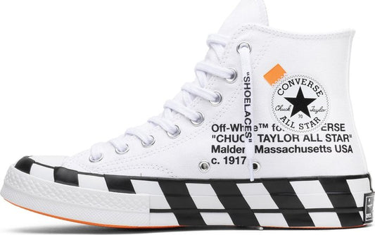 CONVERSE x OFF-WHITE - Converse Chuck Taylor All-Star 70 Hi White x OFF-WHITE Sneakers