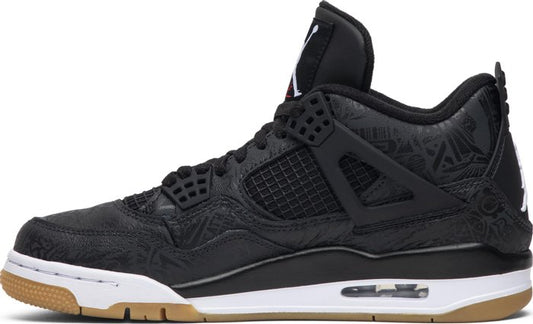 NIKE x AIR JORDAN - Nike Air Jordan 4 Retro Laser Black Gum Sneakers