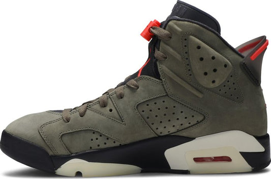 AIR JORDAN x TRAVIS SCOTT - Nike Air Jordan 6 Retro Cactus Jack Olive x Travis Scott Sneakers