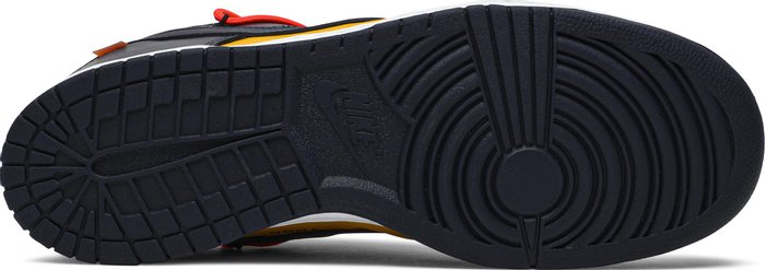 NIKE x OFF-WHITE - Nike Dunk Low University Gold Midnight Navy x Off-White Sneakers