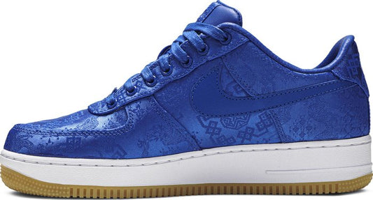NIKE - Nike Air Force 1 Low PRM Royal Blue Silk x CLOT Sneakers