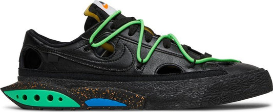 NIKE x OFF-WHITE - Nike Blazer Low Black Electro Green x Off-White Sneakers
