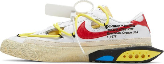 NIKE x OFF-WHITE - Nike Blazer Low White University Red x Off-White Sneakers