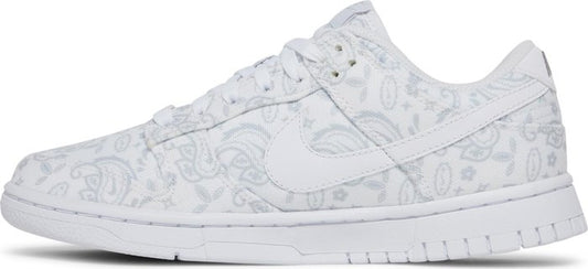 NIKE - Nike Dunk Low White Paisley Sneakers (Women)