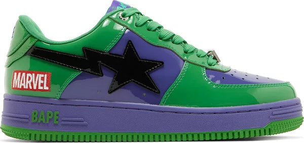 BAPE x MARVEL - A Bathing Ape Bape Sta Low Hulk x MARVEL Comics Sneakers