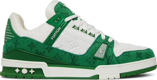 LOUIS VUITTON - Louis Vuitton Trainer Low Green Monogram Denim Sneakers