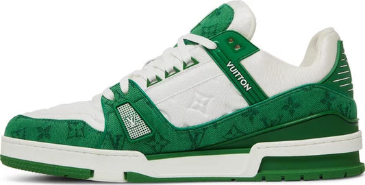 LOUIS VUITTON - Louis Vuitton Trainer Low Green Monogram Denim Sneakers