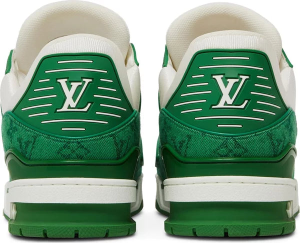 LOUIS VUITTON - Louis Vuitton Trainer Low Green Monogram Denim Sneakers