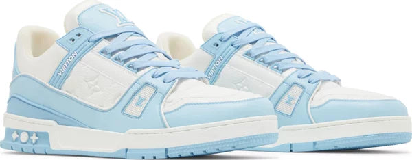 LOUIS VUITTON - Louis Vuitton Trainer Low Sky Blue Sneakers