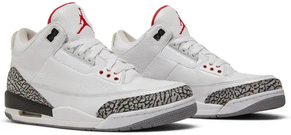 NIKE x AIR JORDAN - Nike Air Jordan 3 Retro White Cement Sneakers (2011 Version)
