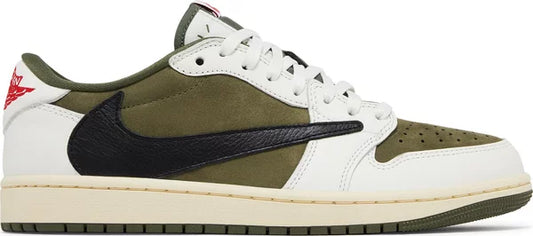 AIR JORDAN x TRAVIS SCOTT - Nike Air Jordan 1 Low OG SP Reverse Olive/Medium Olive x Travis Scott Sneakers