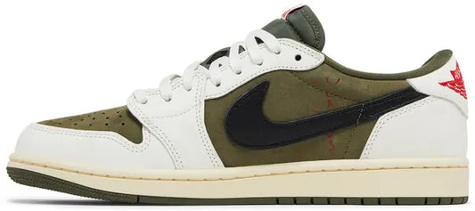 AIR JORDAN x TRAVIS SCOTT - Nike Air Jordan 1 Low OG SP Reverse Olive/Medium Olive x Travis Scott Sneakers