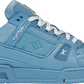 LOUIS VUITTON - Louis Vuitton Trainer Low Embossed Monogram Blue Sneakers