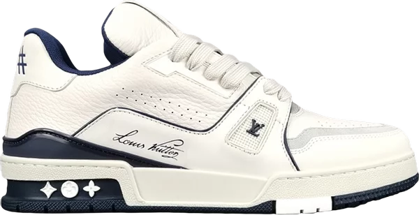 LOUIS VUITTON - Louis Vuitton Trainer Low #54 Signature White Marine Sneakers