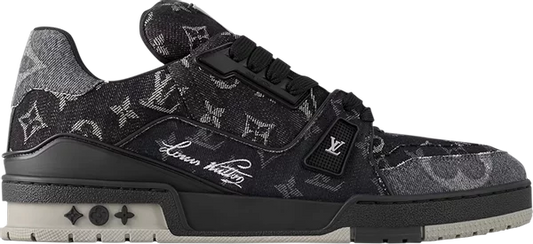 LOUIS VUITTON - Louis Vuitton Trainer Low Black Monogram Denim Sneakers