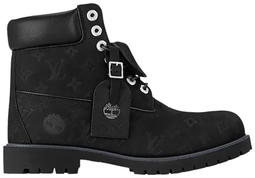 TIMBALAND x LOUIS VUITTON - Timbaland 6 Inch Ankle Boot Embossed Monogram - Black x Louis Vuitton Boots