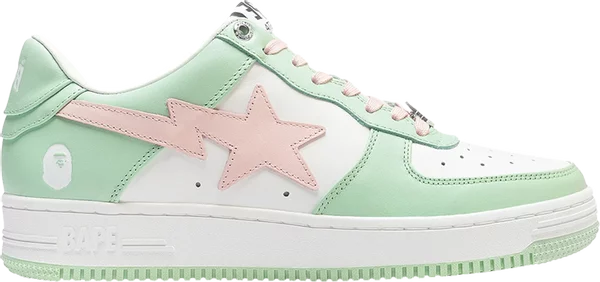 BAPE - A Bathing Ape Bape Sta Low Pastel Green Sneakers