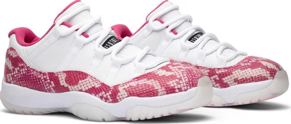 NIKE x AIR JORDAN - Nike Air Jordan 11 Retro Low Pink Snakeskin Sneakers (Women)