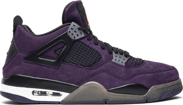 AIR JORDAN x TRAVIS SCOTT - Nike Air Jordan 4 Retro Purple Suede - White Midsole x Travis Scott Sneakers (Friends & Family)