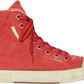 BALENCIAGA - BALENCIAGA Paris High Destroyed Red Sneakers (Unisex)