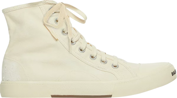 BALENCIAGA - BALENCIAGA Paris High Destroyed White Sneakers (Unisex)