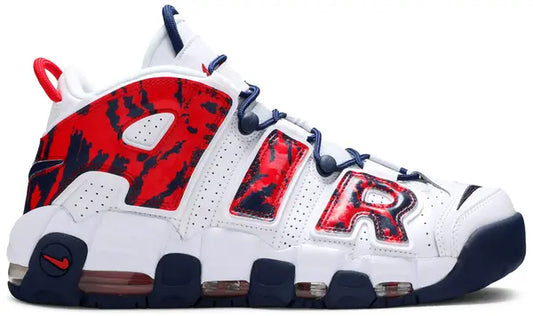 NIKE - Nike Air More Uptempo Red Navy Camo Sneakers