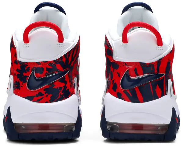 NIKE - Nike Air More Uptempo Red Navy Camo Sneakers