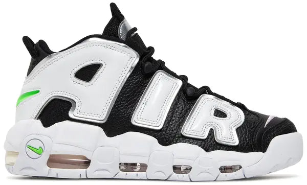 NIKE - Nike Air More Uptempo Black Metallic Silver Sneakers (Women)