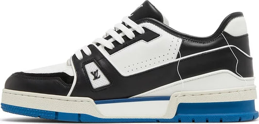 LOUIS VUITTON - Louis Vuitton Trainer Low White Black Blue Sneakers