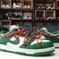 NIKE x OFF-WHITE - Nike Dunk Low Pine Green x Off-White Sneakers