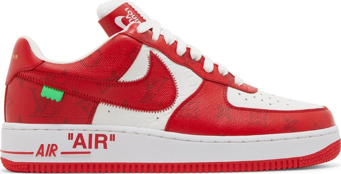 NIKE x LOUIS VUITTON - Nike Air Force 1 Low White Comet Red By Virgil Abloh x Louis Vuitton Sneakers