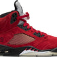 NIKE x AIR JORDAN - Nike Air Jordan 5 Retro DMP Raging Bull Red Suede Sneakers