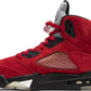 NIKE x AIR JORDAN - Nike Air Jordan 5 Retro DMP Raging Bull Red Suede Sneakers