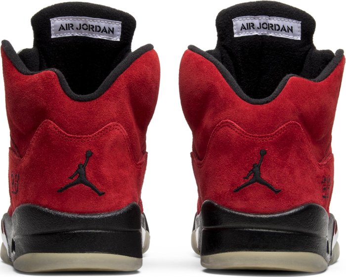 NIKE x AIR JORDAN - Nike Air Jordan 5 Retro DMP Raging Bull Red Suede Sneakers