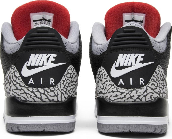 NIKE x AIR JORDAN - Nike Air Jordan 3 Retro OG Black Cement Sneakers (2018)