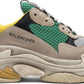 BALENCIAGA - BALENCIAGA Triple S Beige Yellow Green Sneakers