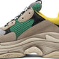 BALENCIAGA - BALENCIAGA Triple S Beige Yellow Green Sneakers