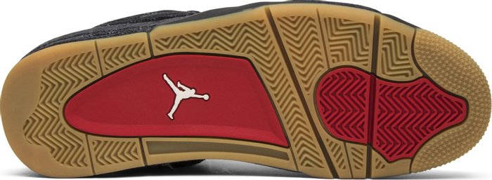 NIKE x AIR JORDAN - Nike Air Jordan 4 Retro Black Denim x Levi's Sneakers (Blank Tag)
