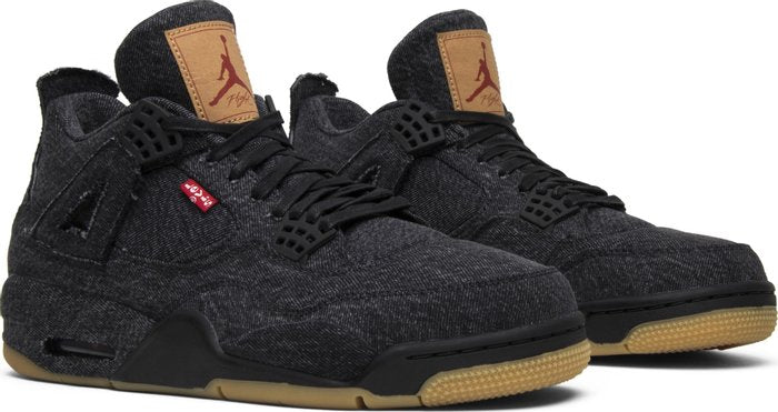 NIKE x AIR JORDAN - Nike Air Jordan 4 Retro Black Denim x Levi's Sneakers (Levi's Tag)