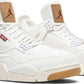 NIKE x AIR JORDAN - Nike Air Jordan 4 Retro White Denim x Levi's Sneakers (Levi's Tag)