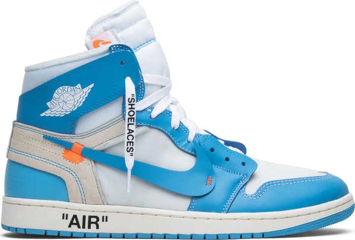 AIR JORDAN x OFF-WHITE - Nike Air Jordan 1 Retro High OG University Blue x Off-White Sneakers