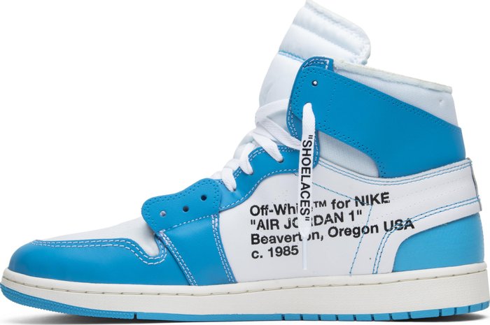 AIR JORDAN x OFF-WHITE - Nike Air Jordan 1 Retro High OG University Blue x Off-White Sneakers