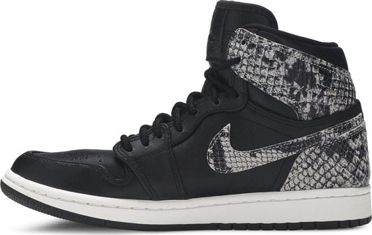 NIKE x AIR JORDAN - Nike Air Jordan 1 Retro High Black Snake Sneakers (Women)