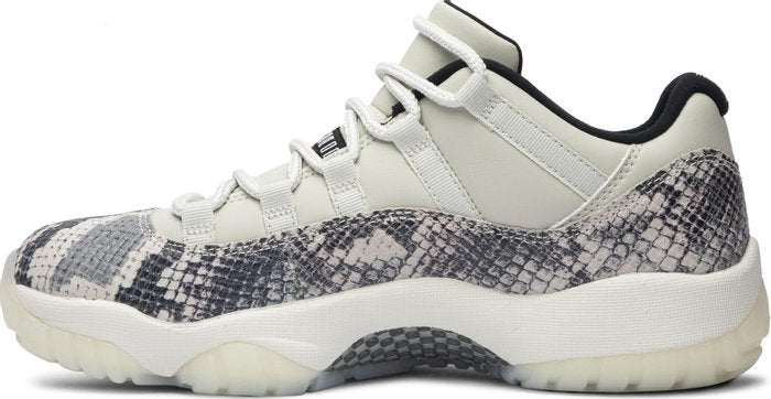 NIKE x AIR JORDAN - Nike Air Jordan 11 Retro Low Light Bone Snakeskin Sneakers