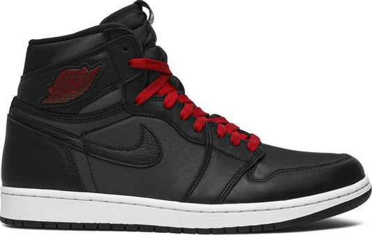 NIKE x AIR JORDAN - Nike Air Jordan 1 Retro High OG Black Satin Gym Red Sneakers